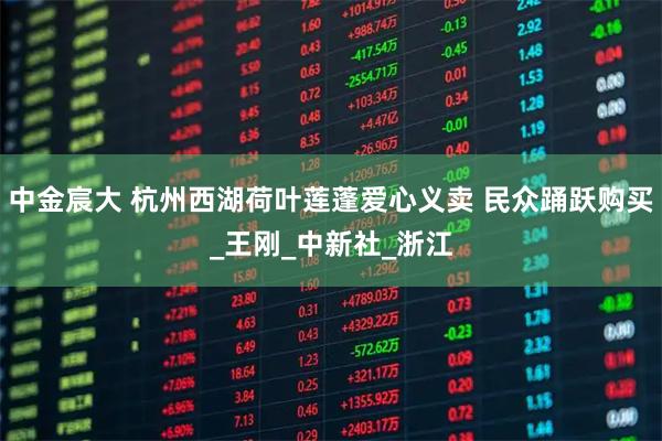 中金宸大 杭州西湖荷叶莲蓬爱心义卖 民众踊跃购买_王刚_中新社_浙江
